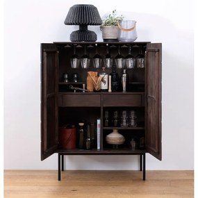 Тъмнокафяв скрин 90x130 cm Latina – Unique Furniture