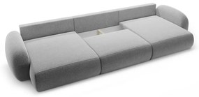 Светлосив шенилов сгъваем/с място за съхранение ъглов диван (U форма) Tonale – Cosmopolitan Design