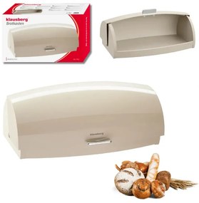 Кутия за хляб Klausberg KB 7932, 45 см, Ергономична дръжка, Метална, Бежов