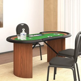 Sonata H Покер маса за 10 играча поставка за чипове зелена 160x80x75 см