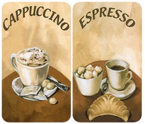 Комплект от 2 стъклени капака за готварска печка Coffee - Wenko