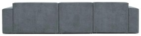Сив ъглов диван от рипсено кадифе (десен ъгъл) Sting – Scandic