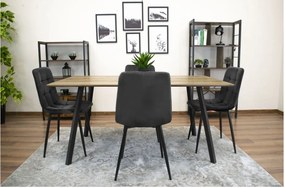 Трапезен стол кадифе Black Luxury