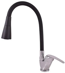 RAV Slezák SA006.0/13 - Кухненски смесител SAZAVA 35,6 см черен/лъскав хром