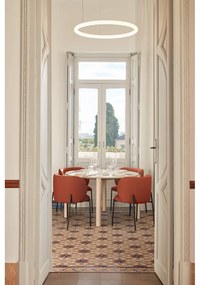 Червени тапицирани трапезни столове в комплект 2 бр. Mogi – Teulat