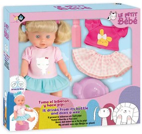 Кукла пишкаща Le Petit Bebe с гърне и дрешки 98452