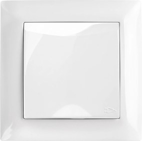 Единичен контакт със заземяване и капаче с рамка OSTE JNH005-G White