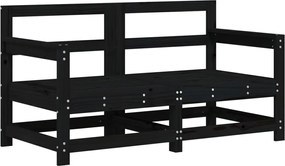 825510 vidaXL Градински ъглови дивани, 2 бр, черни, бор масив