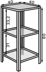 Етажерка за книги Novella mini-Leuko