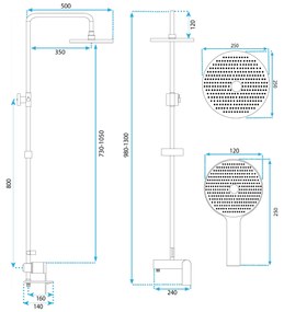 Комплект за душ REA AVALON Titanium
