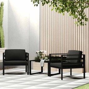 49241 vidaXL Кресло с възглавници, алуминий, антрацит