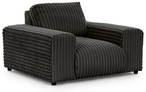 Тъмносиво кресло от рипсено кадифе Justin – Ropez