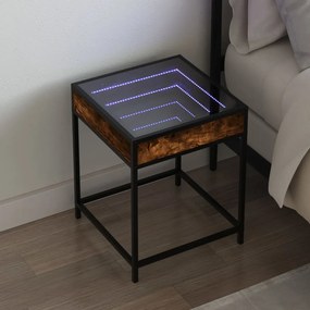 Sonata H Нощна масичка с Infinity LED опушен дъб 40x40x51 см