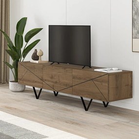 Масичка за телевизор Jakomen от меламин в светло кафяв цвят 160x36.8x43см.