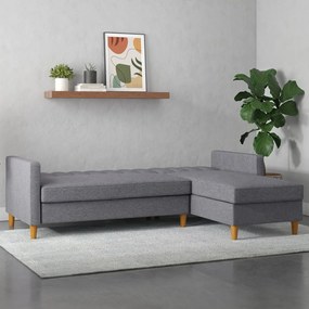 Сив сгъваем ъглов диван Celine – Støraa