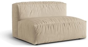 Бежов кадифен модул за диван (среден модул) Martina – Micadoni
