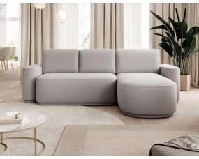 Светлосив шенилов сгъваем/с място за съхранение ъглов диван (десен ъгъл) Aurumm – ELTAP