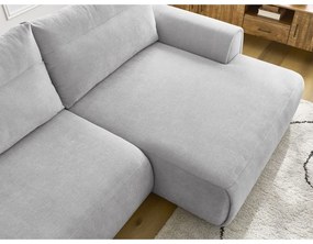 Светлосив ъглов диван Aden – Bobochic Paris