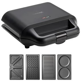 Concept SV3055 - Уред за приготвяне на сандвичи 4в1 700W/230V черен