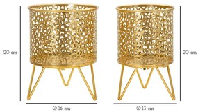 Метални стойки за цветя 2 бр. ø 16 cm (височина 20 cm) Piny – Mauro Ferretti