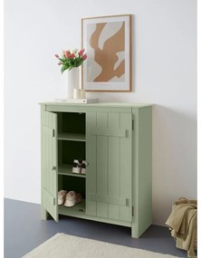 Светлозелено шкафче от масивен бор 100x110 cm Bertram – Støraa