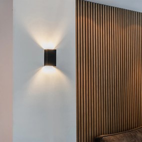 Интелигентна стенна лампа черна 10 см с 2 WiFi G9 - Otan