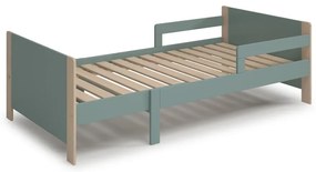 Детско легло в зелено-натурално с възможност за удължаване 90x140/190 cm Willi - Marckeric
