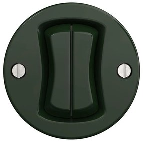 Kliklap - Ретро двойно стълбищно ключе без рамка №6+6 зелено