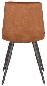 Кадифени трапезни столове в тухлен цвят в комплект от 2 броя Jelt - LABEL51