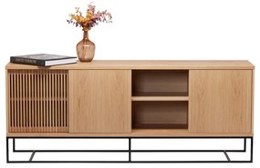 Нисък скрин от дъб в естествен цвят 188x75 cm Ende - Woodman