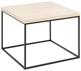 Бежова масичка за кафе с плот от имитация на мрамор 60x60 cm Barossa – Actona