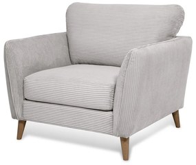 Светлосиво кресло от рипсено кадифе Paris – Scandic