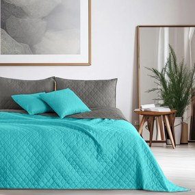Tyrkysový přehoz z mikrovlákna DecoKing Axel, 170 x 210 cm