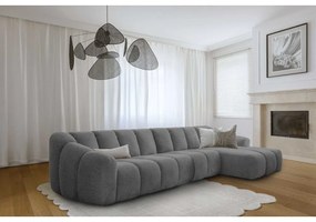 Сив ъглов диван (десен ъгъл) Shell – Miuform