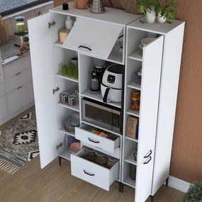 Многофункционален шкаф JE118, цвят Бял
