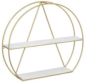 Рафт за стена atmosphera Maddy, MDF и Метал, Златист, 80x70 см