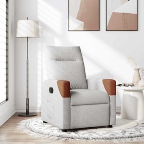 4104808 vidaXL Recliner Chair Cloud Grey Fabric