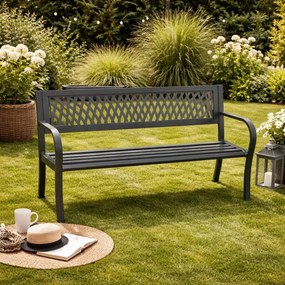 Алуминиева градинска пейка 125 x 53 x 77 см