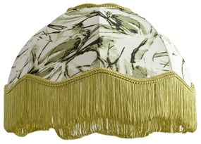 Текстилен абажур с дизайн на листа с бял интериор 45/15/21.5 - Heritage