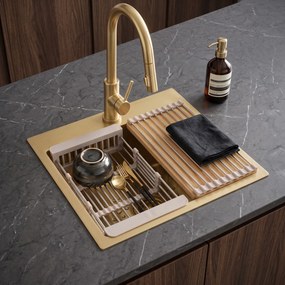 Virtuvinės plautuvės priedų rinkinys 3 dalių REA Beige