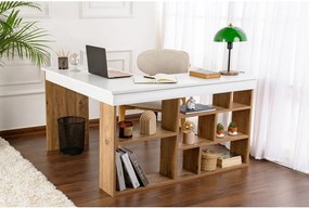 Работна маса от декор от бор 120x130 cm Vesper – Kalune Design