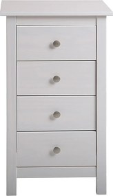 Бял висок скрин от масивен бор 46x80 cm Berna – Marckeric