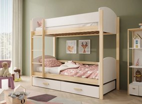 Двуетажно легло Jacky M-Бяло-Сонома-200 x 90