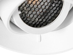 Модерен вграден прожектор бял GU10 кръгъл без рамка - Oneon Honey