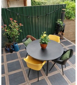 Черна градинска маса ø 128 cm Sophie - Hartman