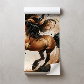 Самозалепващ фототапет – Див акварелен кон