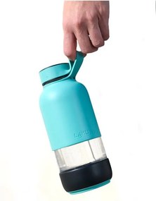 Тюркоазена бутилка за пътуване стъклена бутилка 500 ml To Go – Lékué