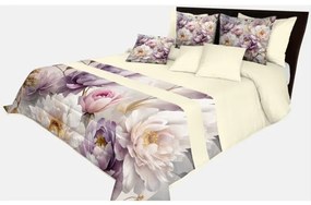 Декоративна покривка за легло с красива шарка на божур Ширина: 200 см | Дължина: 220 см