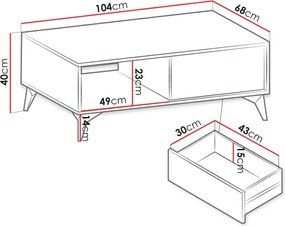 Масичка за кафе Jasmine