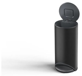 Матово черно метално кошче за боклук с педал 30 l Arc – Joseph Joseph